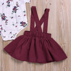 Adorable Floral Romper and Skirt Sets for Baby Girls