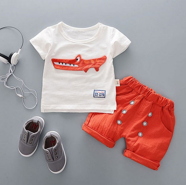 Cotton T-Shirt and Shorts Sets for Baby Boys