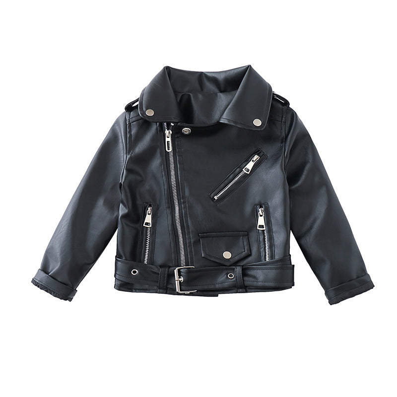 Cozy Western-Style Leather Jackets for Kids