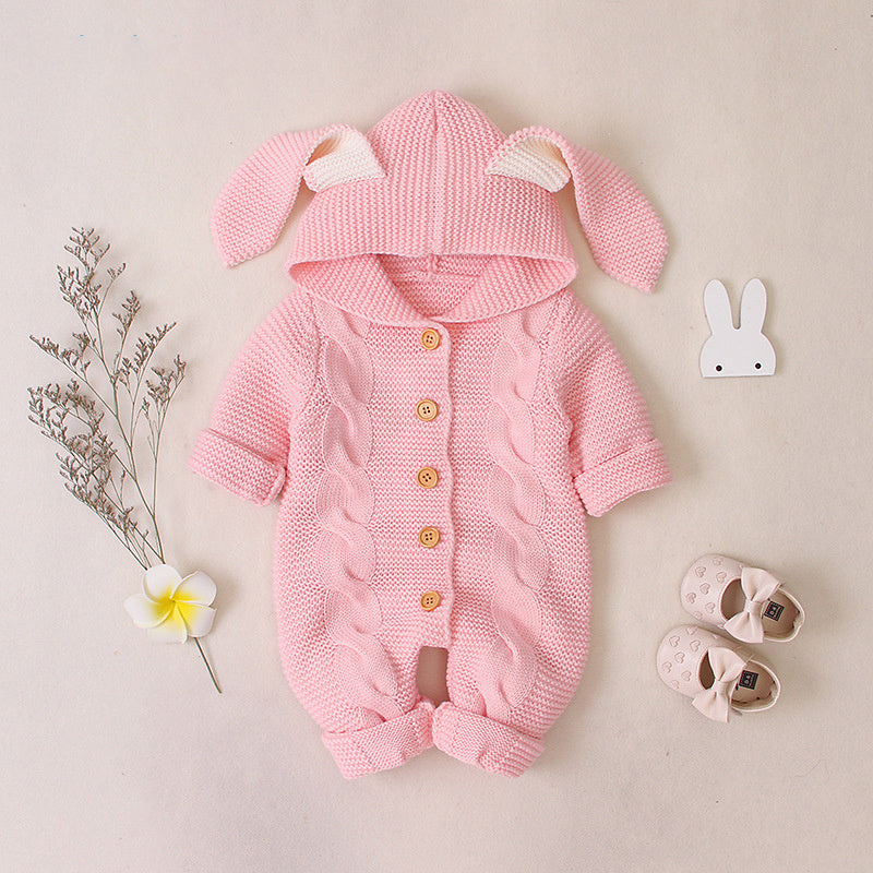 Cozy Baby Knitted Romper