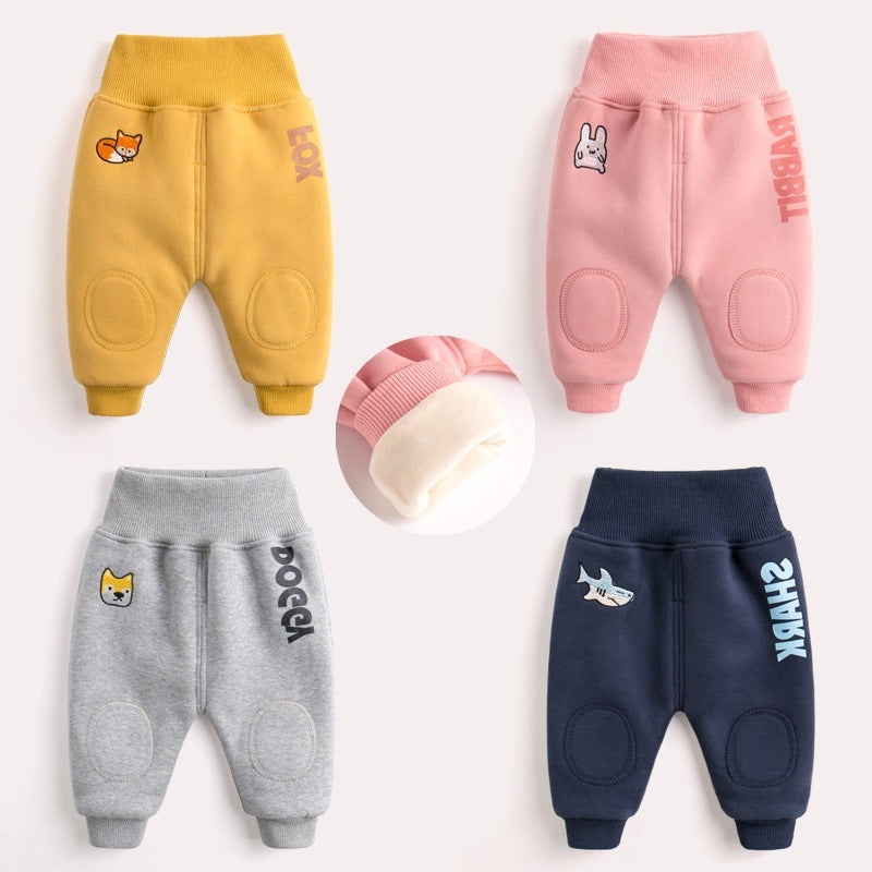 Baby Winter Plus Velvet Harem Pants